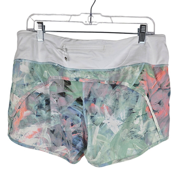 Lululemon Athetica Women's Green Orange Athletic Running Short's 10 - Picture 2 of 5